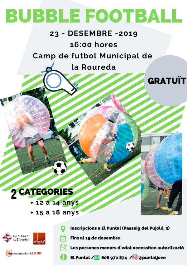 Cartell Bubble Football _ Ràdio Taradell