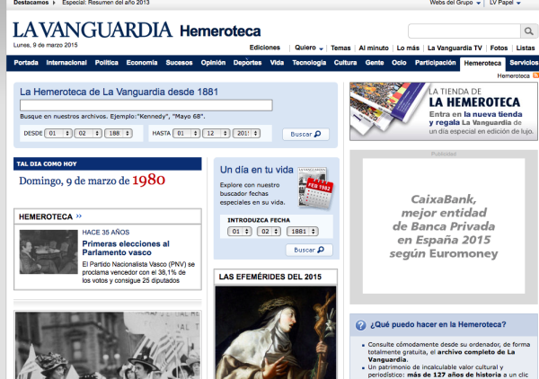 Accedeix a la versió íntegra de La Vanguardia del darrer any