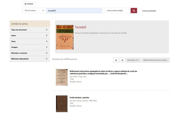 La Biblioteca de Taradell digitalitza revistes locals i llibres antics amb el suport de la Diputació de Barcelona