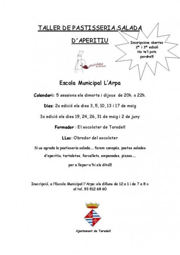 Taller de pastisseria salada 