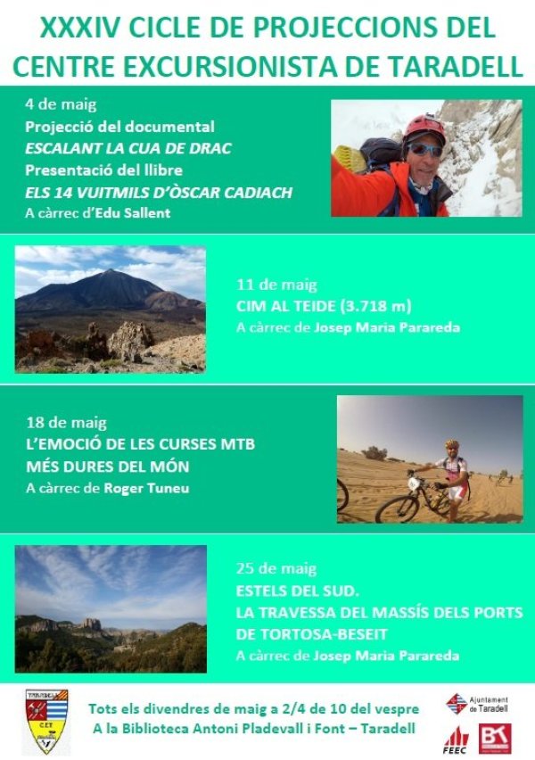 Torna el Cicle de Projeccions del Centre Excursionista de Taradell Torna el Cicle de Projeccions del Centre Excursionista de Taradell