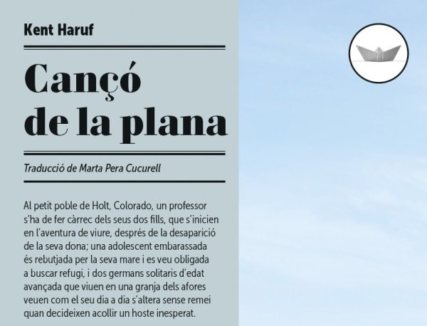 'Cançó de la plana', el llibre del Club de Lectura del mes de gener