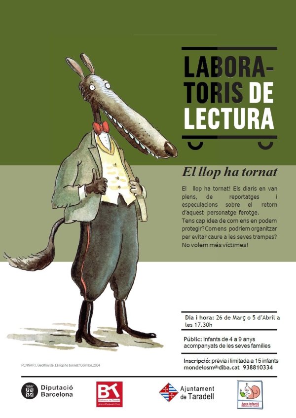 Laboratori de Lectura en família: 'El llop ha tornat' Laboratori de Lectura en família: 'El llop ha tornat'