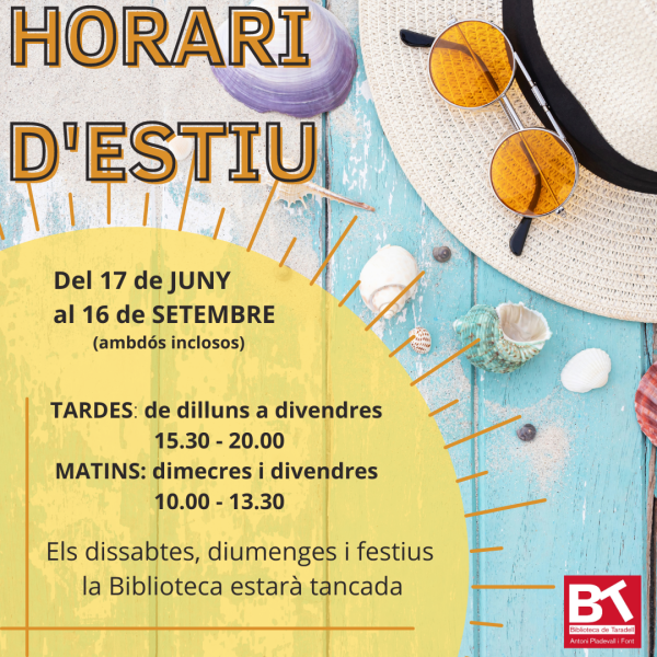 Horari d'estiu a la Biblioteca