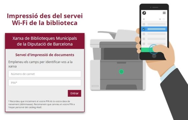 Imprimeix des del servei WI-FI de la Biblioteca