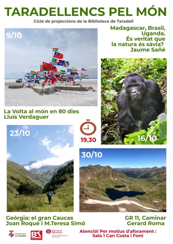 ACTE SUSPÈS Nova edició del cicle de projeccions 'Taradellencs pel món' <strong>ACTE SUSPÈS</strong> Nova edició del cicle de projeccions 'Taradellencs pel món'