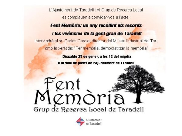 1 any del projecte Fent memòria