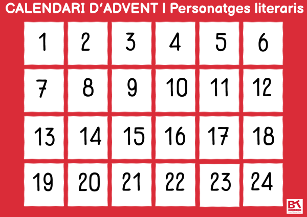 La Biblioteca de Taradell dedica el calendari d’advent als personatges literaris