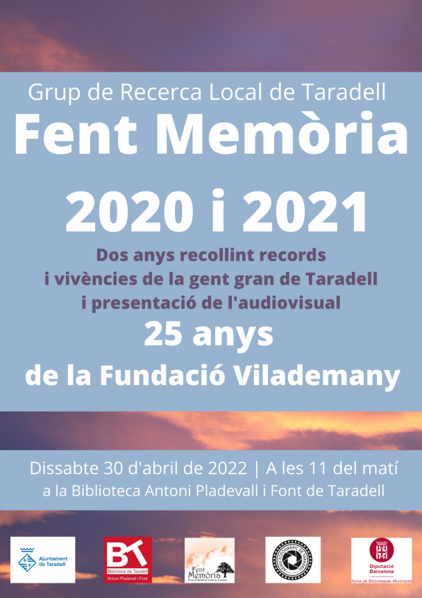 Dissabte 30 d\'abril de 2022 A les 11 del matí a la Biblioteca Antoni Pladevall i Font de Taradell (1) Dissabte 30 d\'abril de 2022 A les 11 del matí a la Biblioteca Antoni Pladevall i Font de Taradell (1)