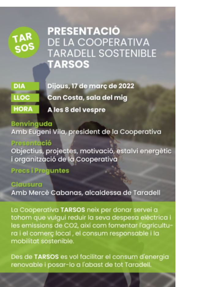 cartell presentació tarsos cartell presentació tarsos