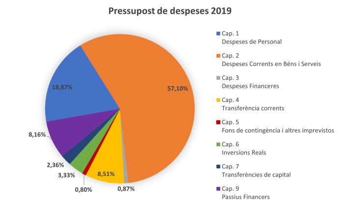 Despeses - pressupost 2019