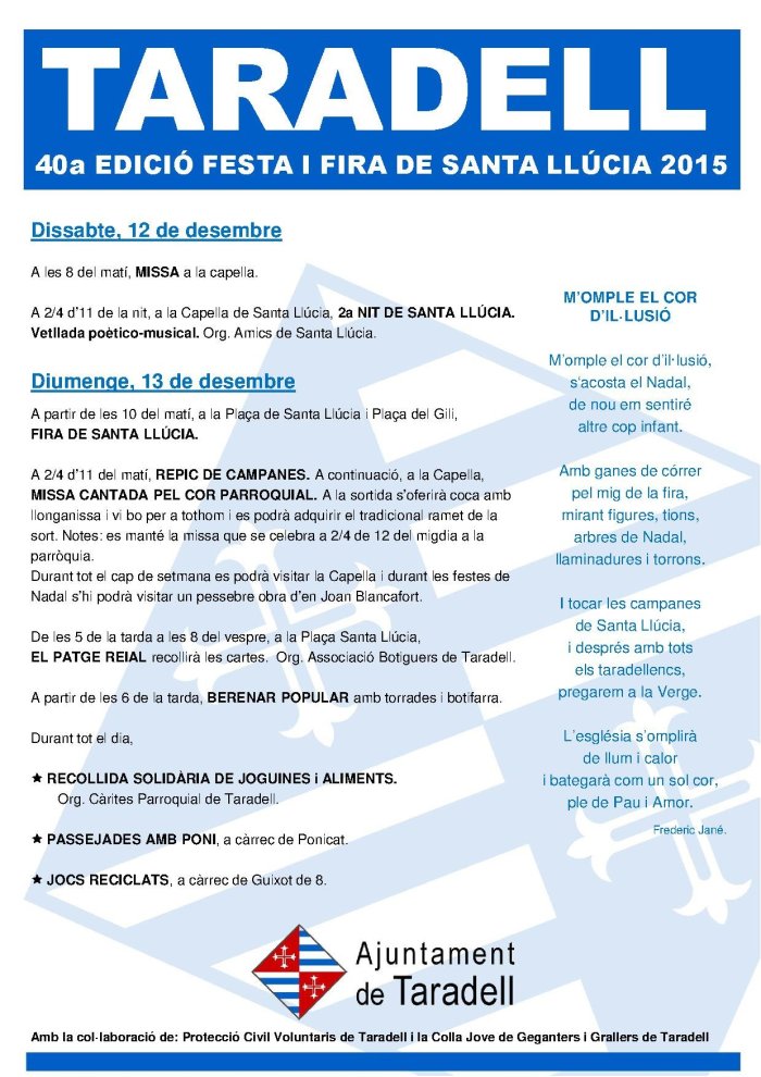 Cartell Santa Llúcia 2015