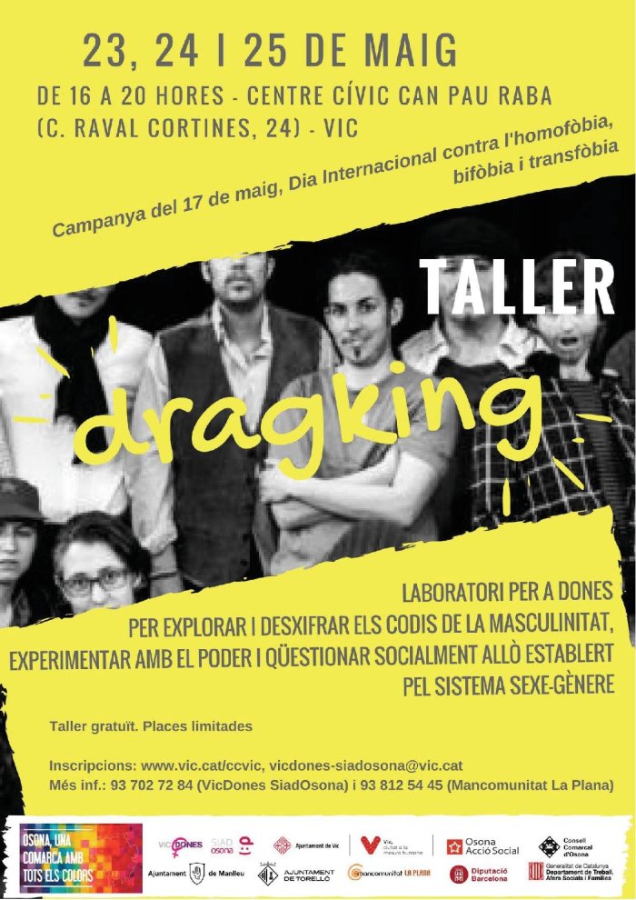 cartell TALLER DRAGKING Vic maig 2018