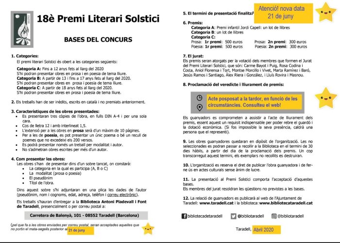 Nova data Solstici Nova data Solstici