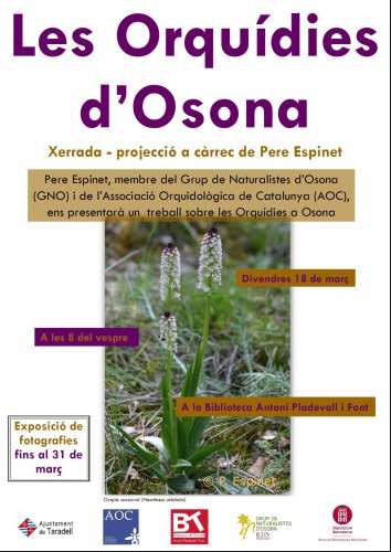 Pere Espinet parlà sobre les orquídies d'Osona a la Biblioteca de Taradell