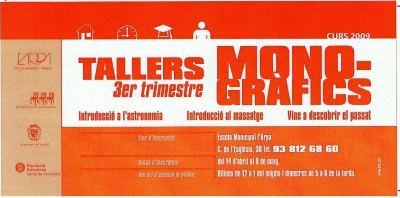 Monogràfics de l\'Escola Municipal l\'ARPA