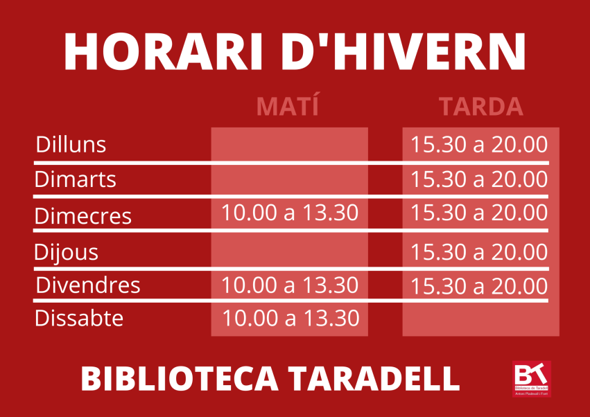 HORARI BIBLIO HORARI BIBLIO