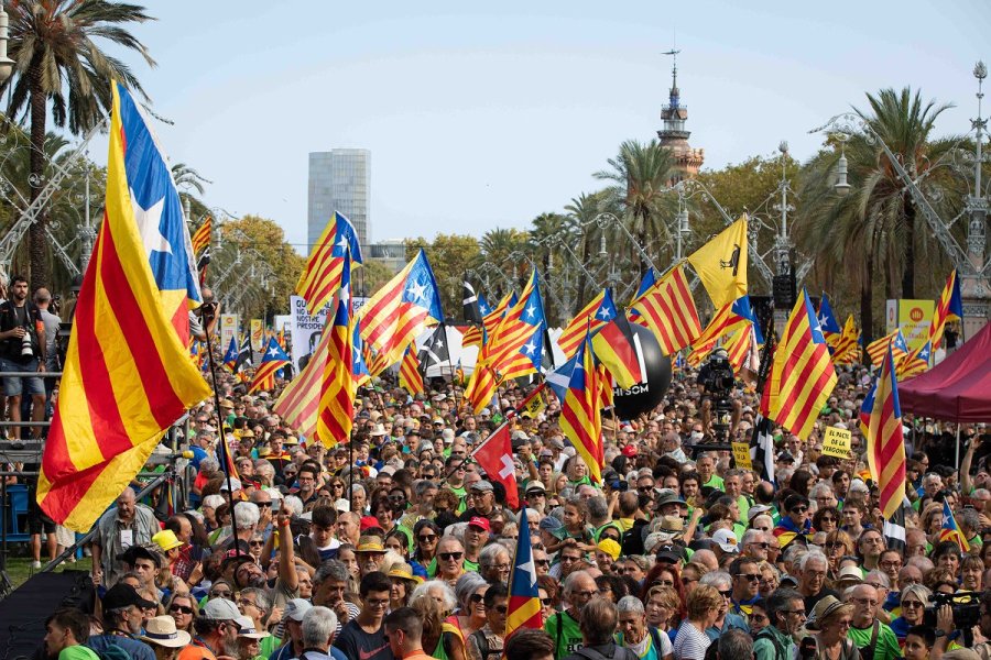 Manifestació independentista a Barcelona