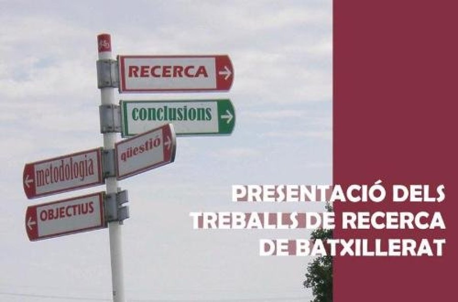 Cartell petit de la presentació dels treballs de recerca de l'INS Taradell a la biblioteca Cartell petit de la presentació dels treballs de recerca de l'INS Taradell a la biblioteca