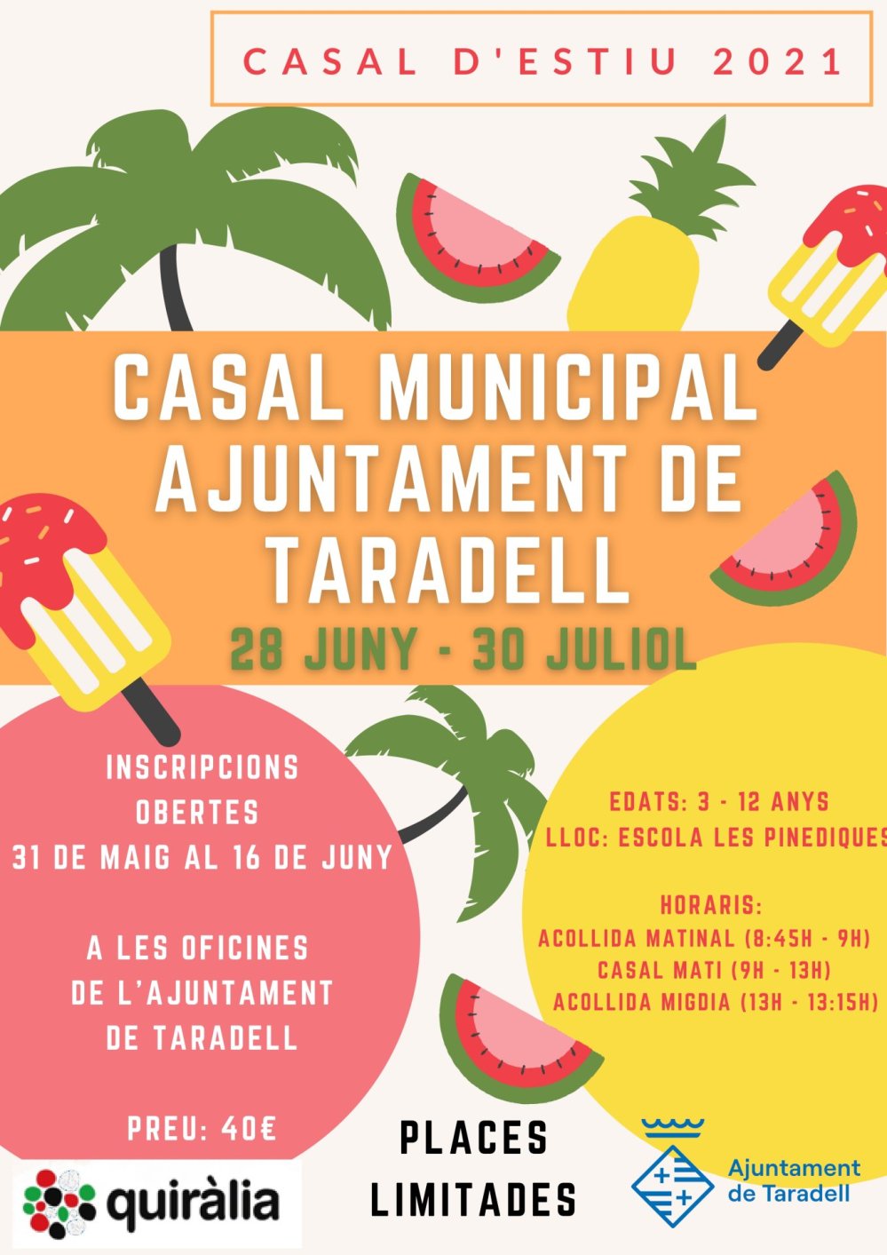 Casal d\'estiu municipal - Cartell 2021